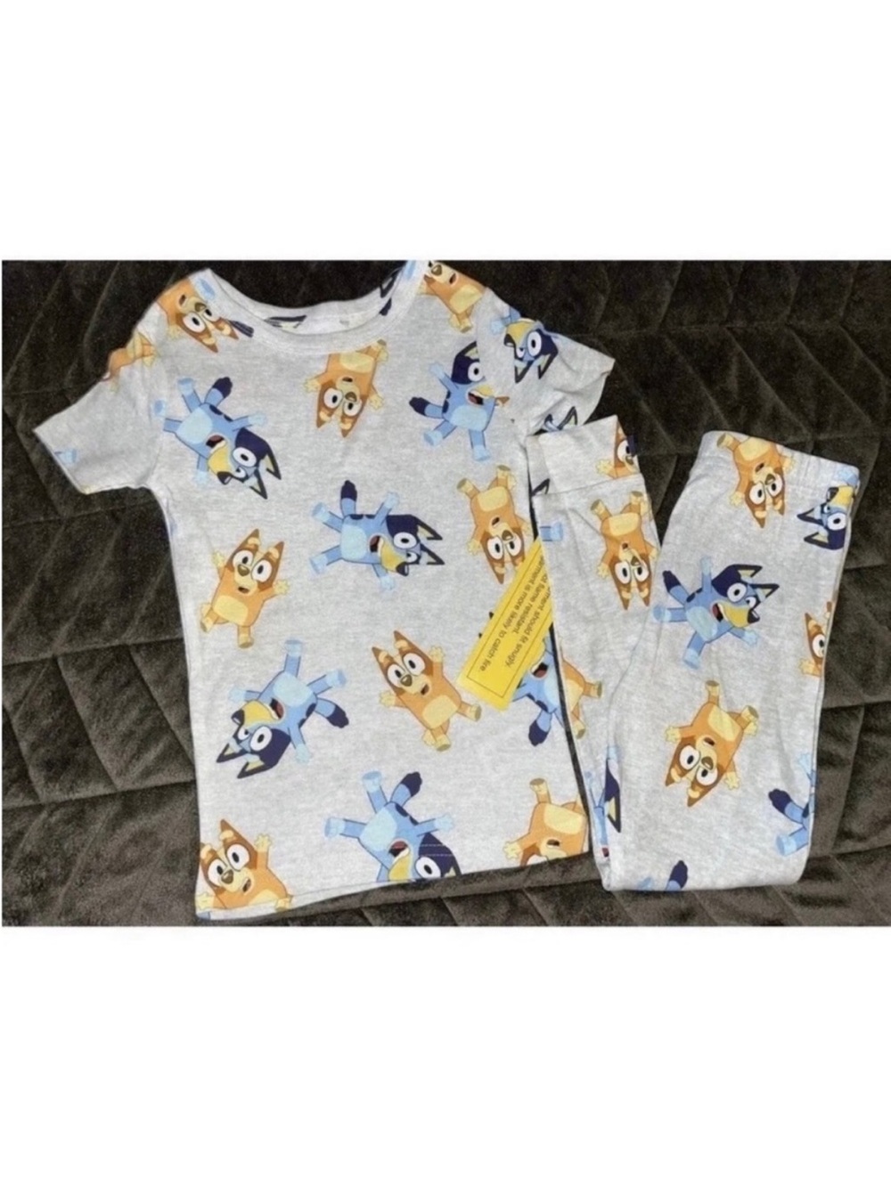 Bluey & Bingo Print Gray Kids Pajama Set